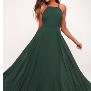 Beautiful emerald green prom dress